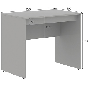 Стол рабочий SIMPLE 90x60 см, серый